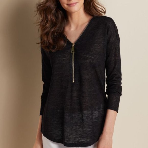 Soft Surroundings Valentina Zippered Sweater